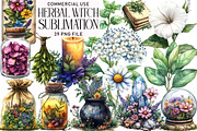 Herbal Witch Sublimation Clipart Bun, an Illustration by Daily.Designs (Thumbnail 1 of 5)
