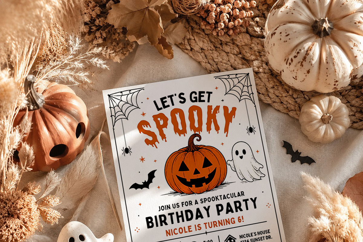 Spooky Halloween Birthday Template, an Invitation Template by Arslan (Photo 5 of 5)