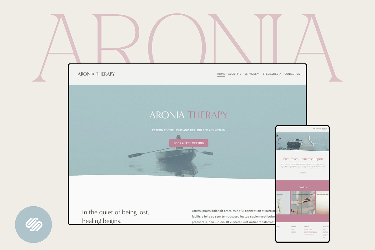 Aronia Squarespace Website Template, a Squarespace Template by Beliveart (Photo 1 of 5)