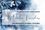 Watercolor Procreate Brushes, a Brush Add-On by Angela Roze (Thumbnail 1 of 9)