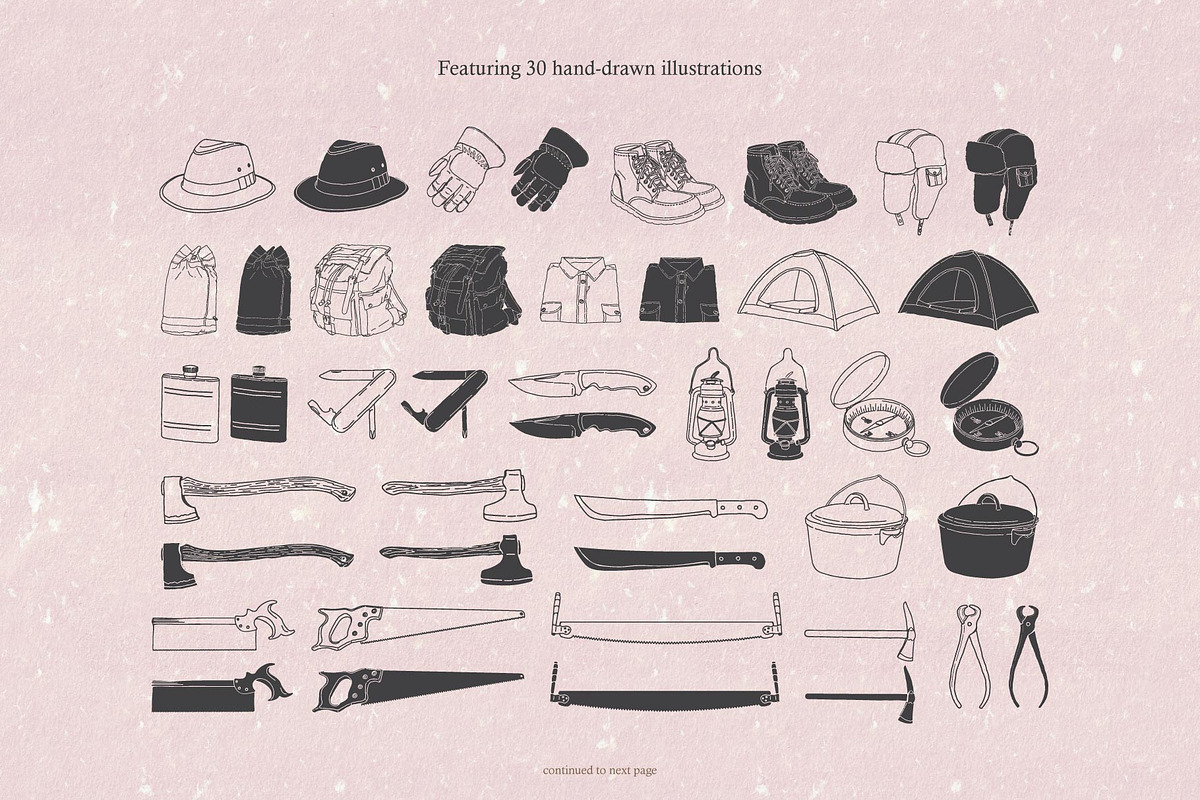 Hand Drawn Camping Illustrations, an Object Illustration by Seaquint (Photo 4 of 5)