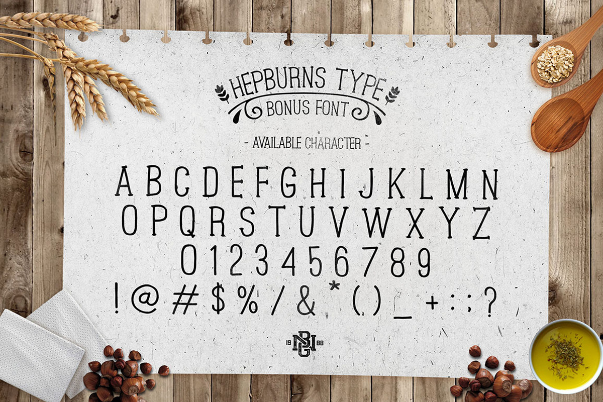 Hazelnut Typeface + Bonus Extras preview 4