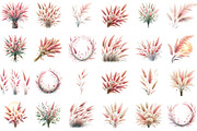 Pink Summer Grass Clipart, an Illustration by DreamArtGraphic (Thumbnail 3 of 4)