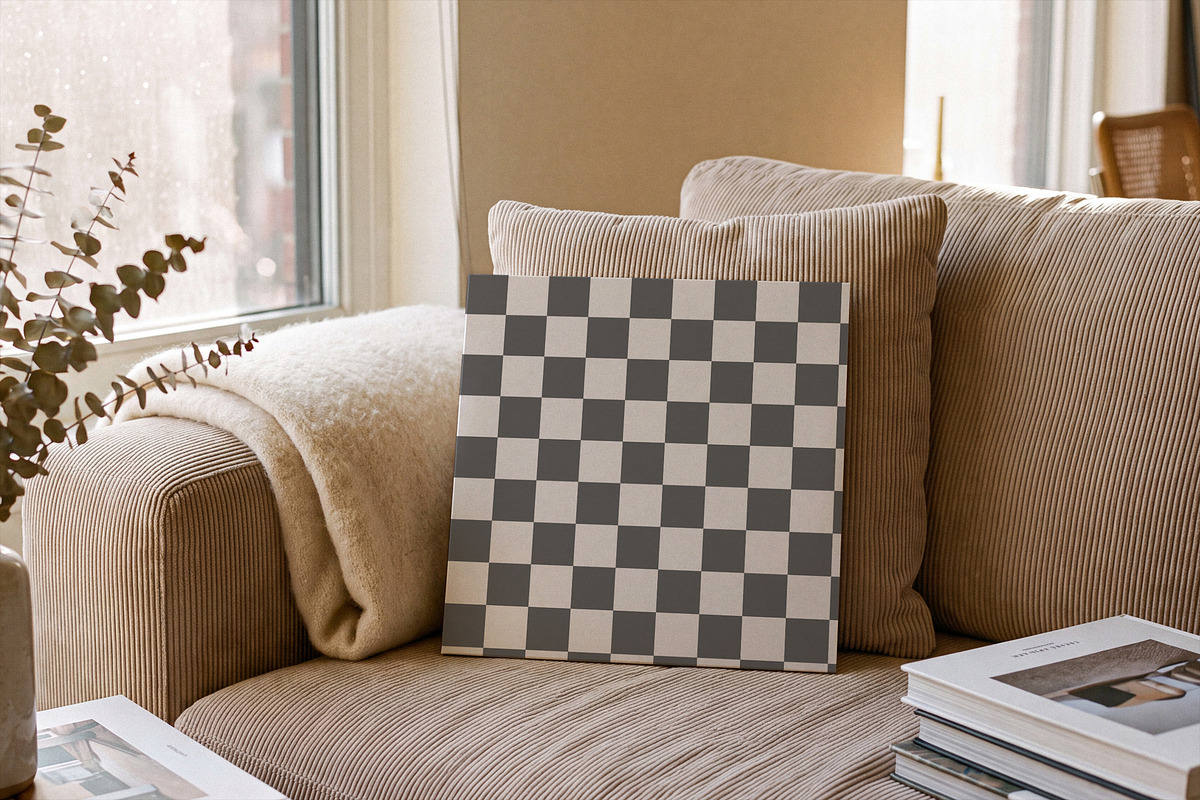 Square Canvas Art Print Mockup, an Advertising Mockup by Designer Dude (Photo 2 of 2)