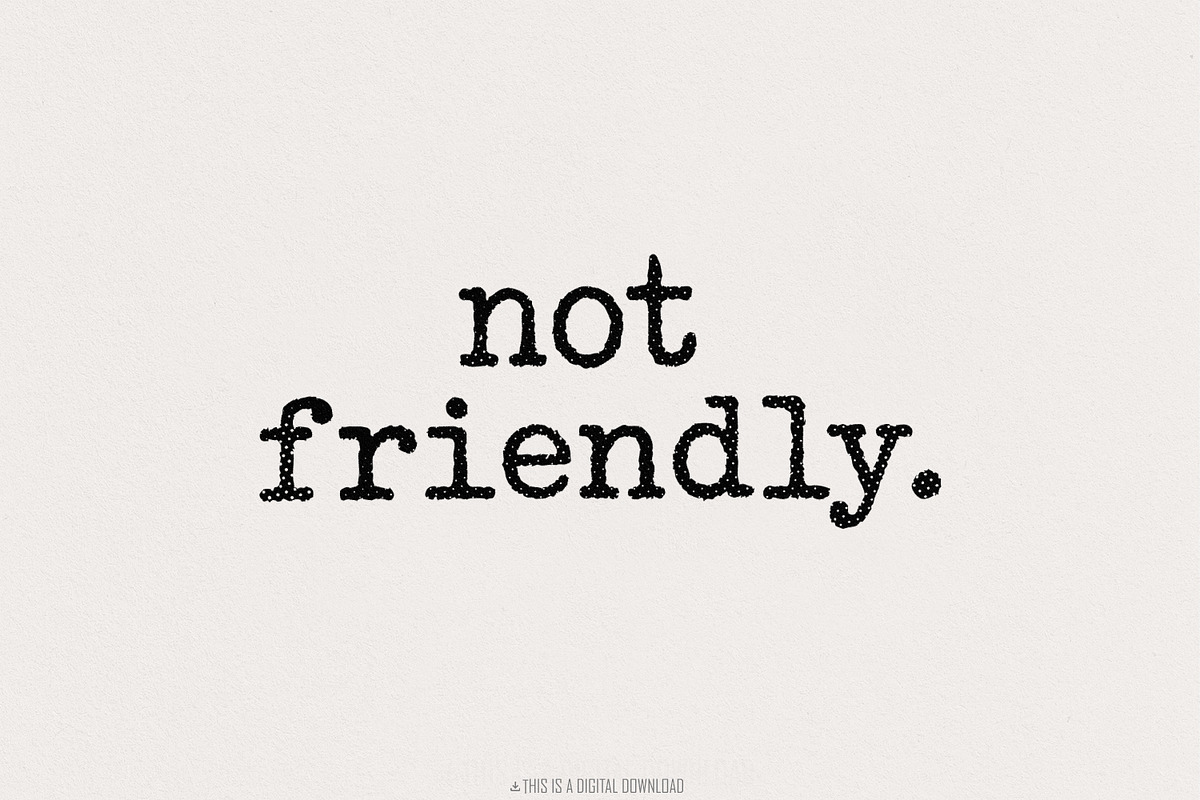 Not Friendly PNG, Digital Download,, an Illustration by SharpMarketplace (Photo 1 of 9)
