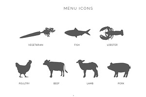 Meal Choice Icons For Place Cards