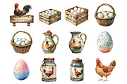 Farmhouse Decor Chicken Set, an Illustration by Design Market (Thumbnail 3 of 3)