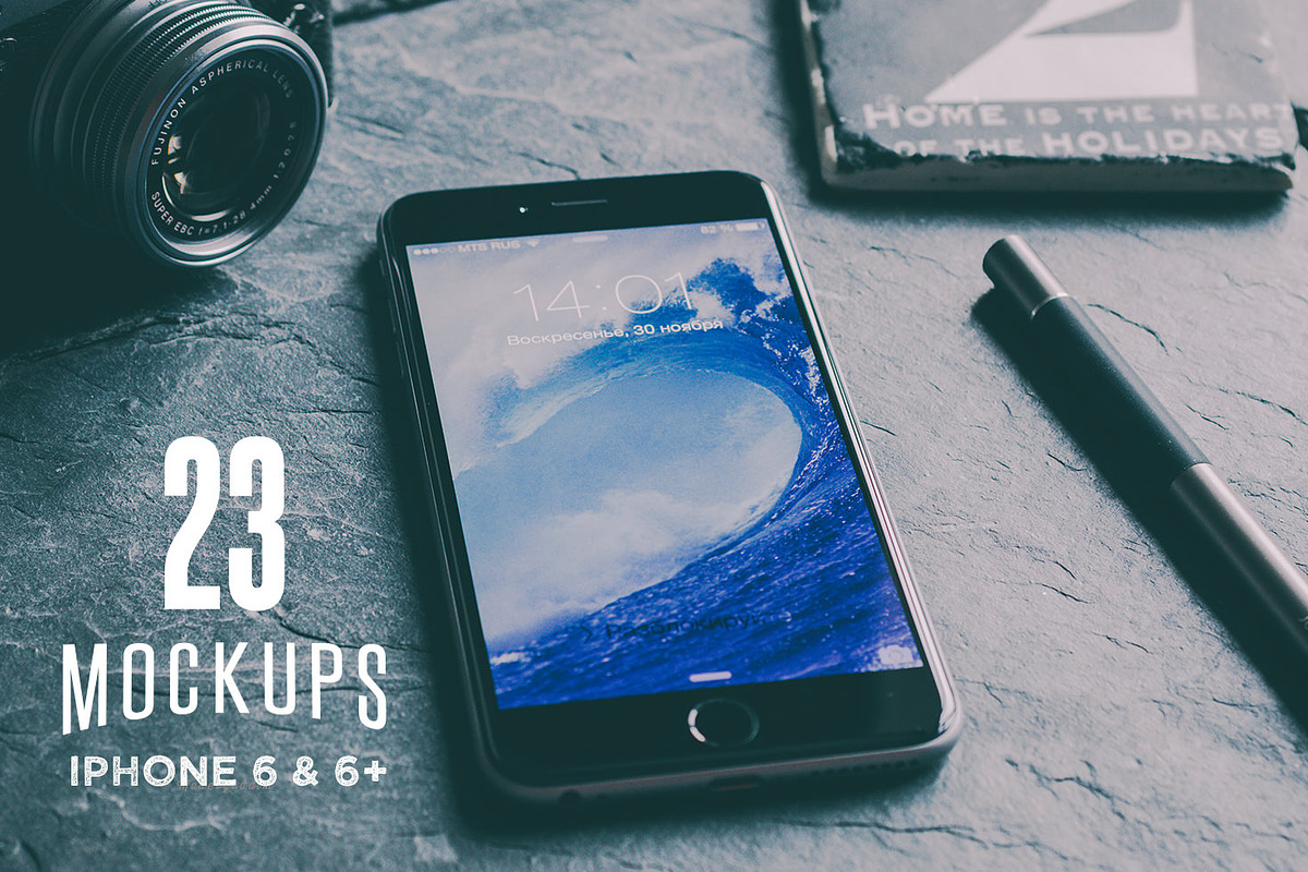 23 Cool iPhone 6 & 6+ mockups, an iPhone Mockup by Madebyvadim (Photo 1 of 5)