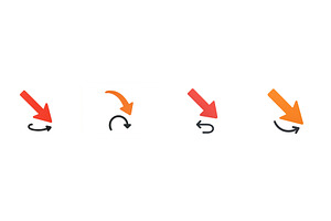 Stylish arrows in orange and red, an Arts & Entertainment Photo by ZinetroN