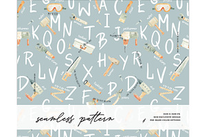 Handyman tool seamless pattern kids, a Pattern Graphic by Milatoo