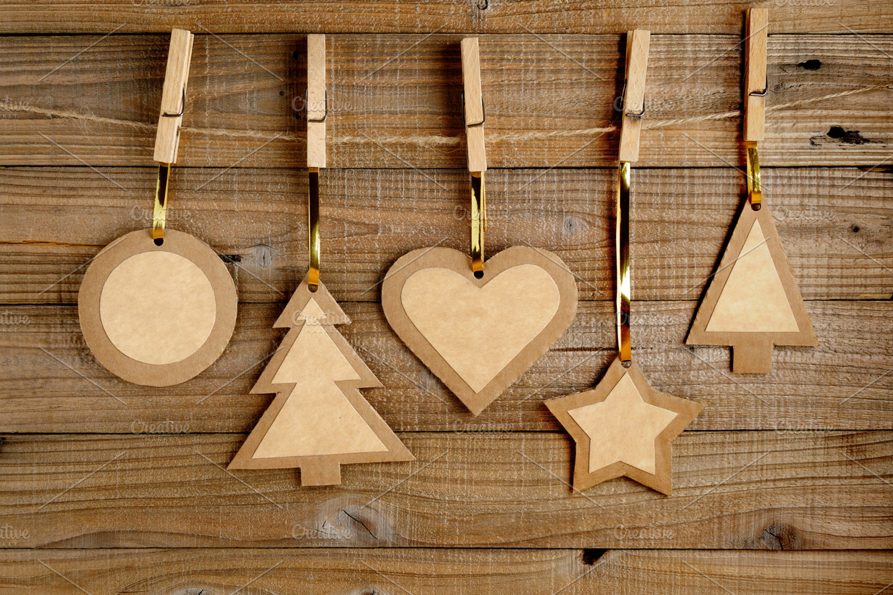 Old paper christmas decorations