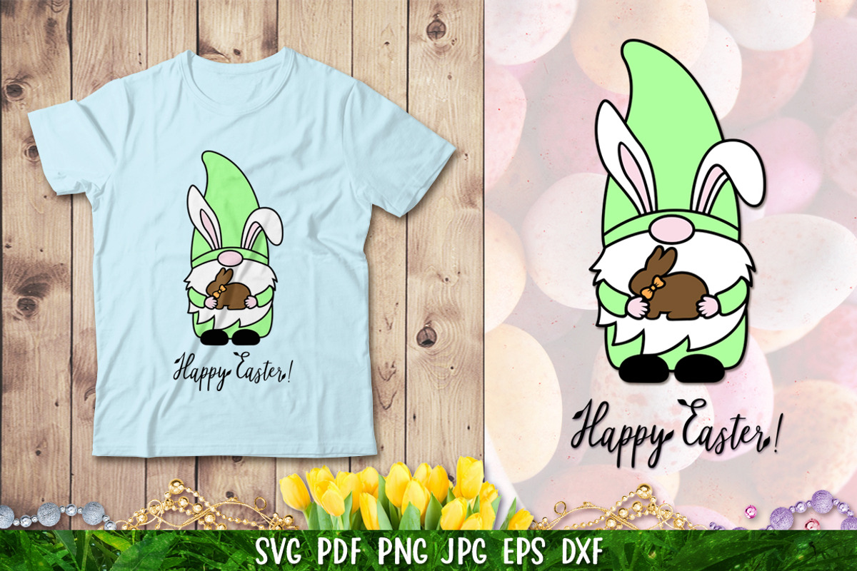 Easter Gnome Bunny Ears SVG, an Illustration by Digital_Craftyfox (Photo 3 of 6)