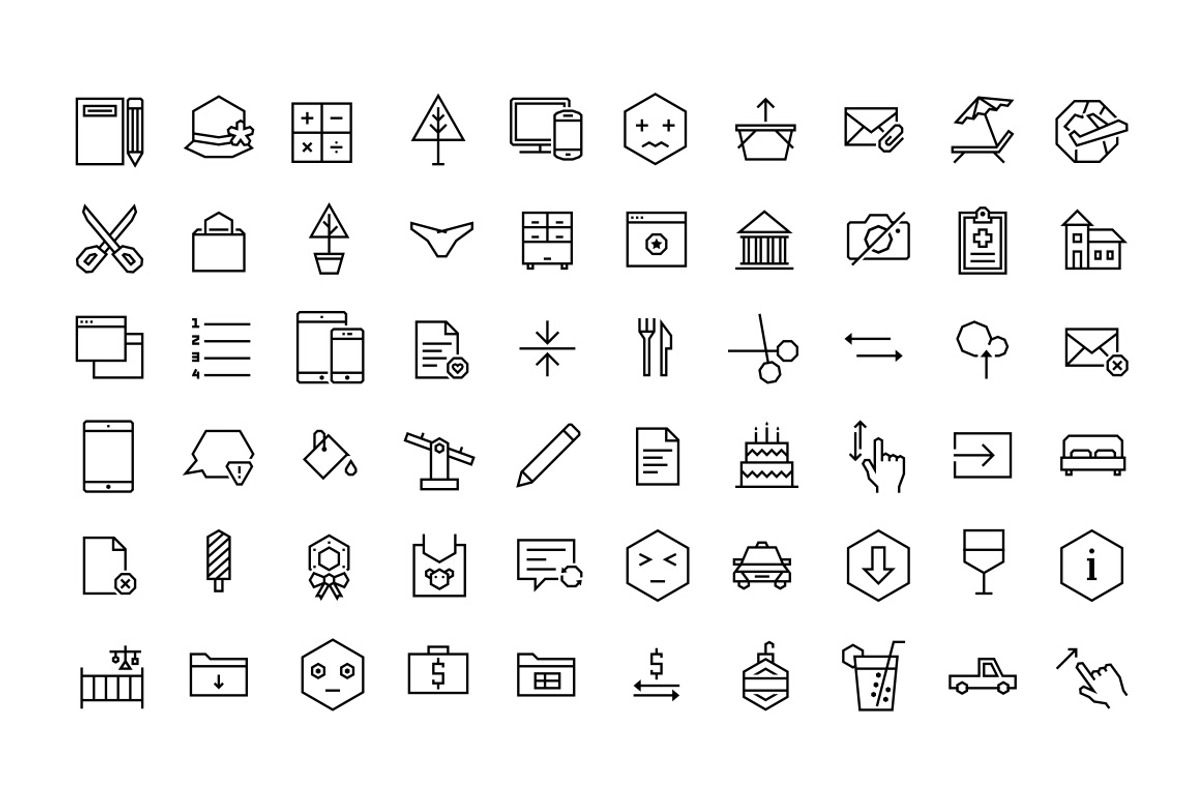 Angular- 1400 icons, an Outline Icon by Xinh Studio (Photo 2 of 3)