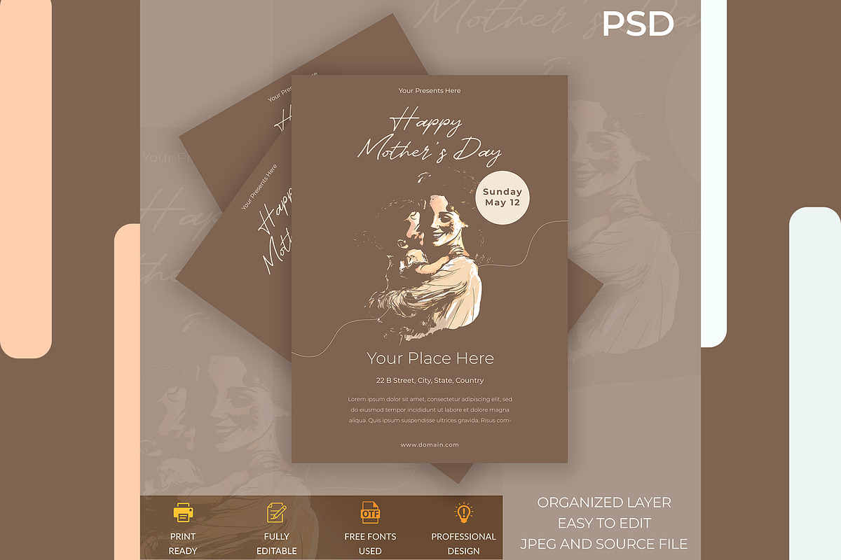 Beautiful mother's day poster, a Flyer Template by kamalrawat_gd (Photo 1 of 2)