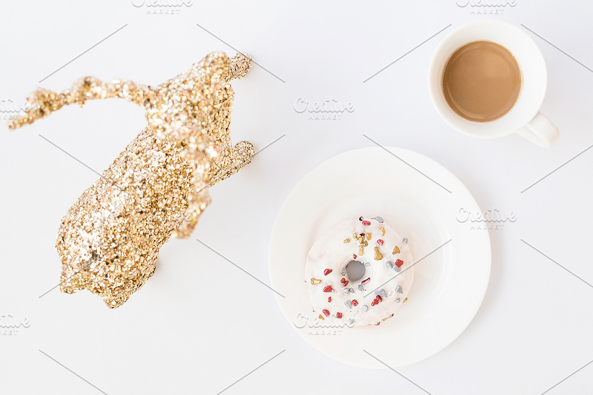 Gold Christmas Images & PSD Mockups, a Print Template by Kreanille Design (Photo 3 of 3)