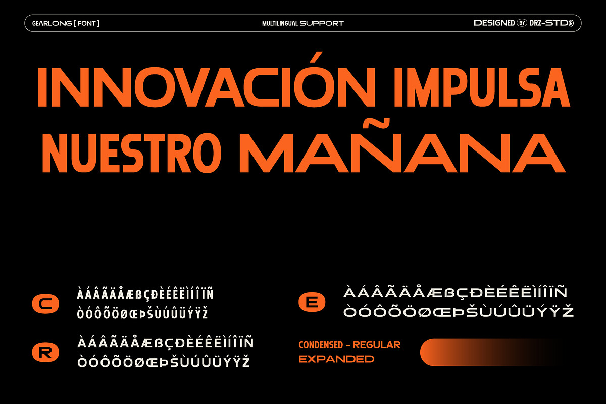 Gearlong – 3 Width Modern Sans Font, a Sans Serif Font by Drizy (Photo 7 of 10)