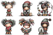whimsical fantasy Christmas girl, an Illustration by DreamArtGraphic (Thumbnail 2 of 5)