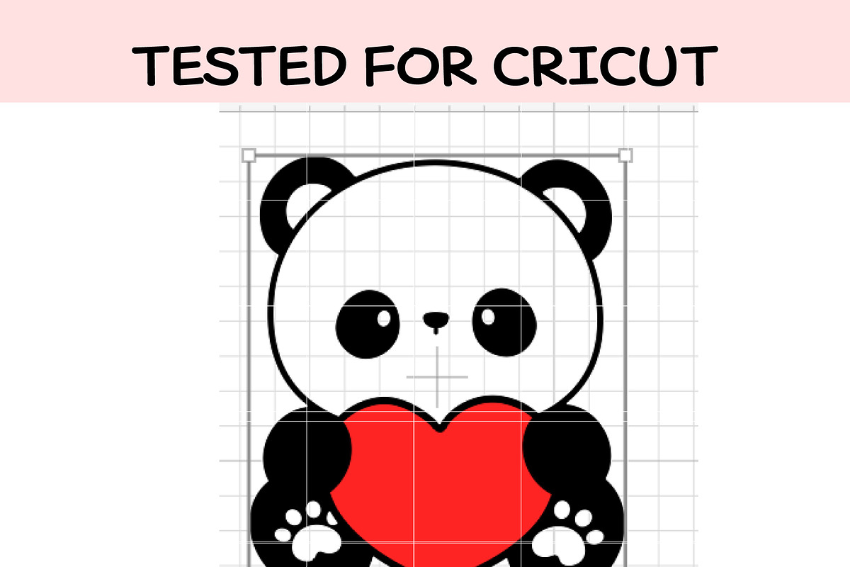 Cute Panda with Heart SVG | Kawaii V, an Illustration by TheHitShop (Photo 1 of 10)