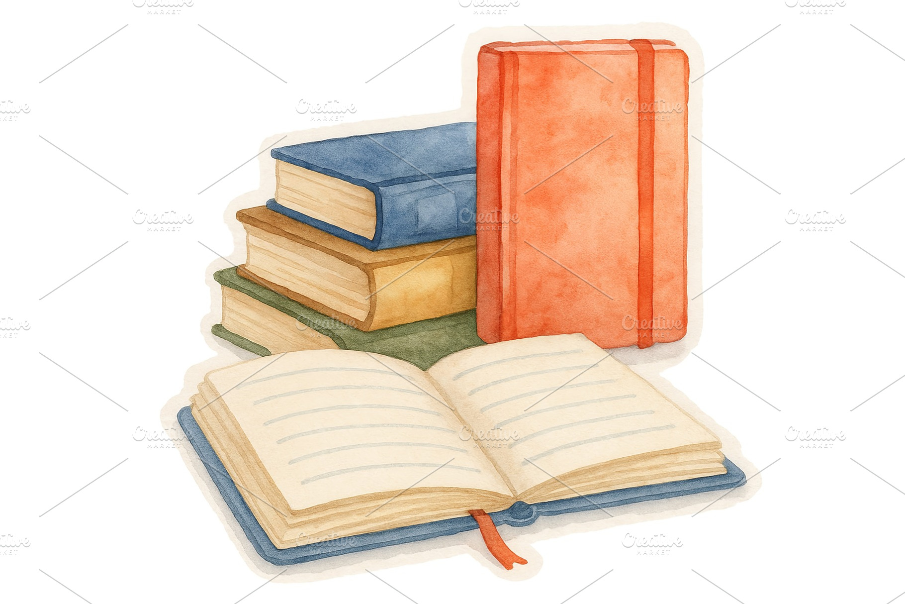 Back to school books and notebook il, a Photo by Dvoevnore photos