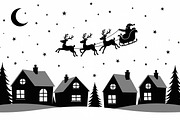 Holiday Village Silhouette Pack, an Illustration by hafijul (Thumbnail 7 of 21)