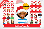 Christmas People Avatar Set Bundle, a Healthcare Illustration by Kakigori Studio (Thumbnail 1 of 2)