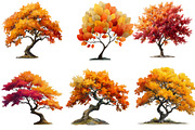 Watercolor Autumn Tree PNG Clipart, a Seasonal Illustration by SVGArt (Thumbnail 4 of 5)