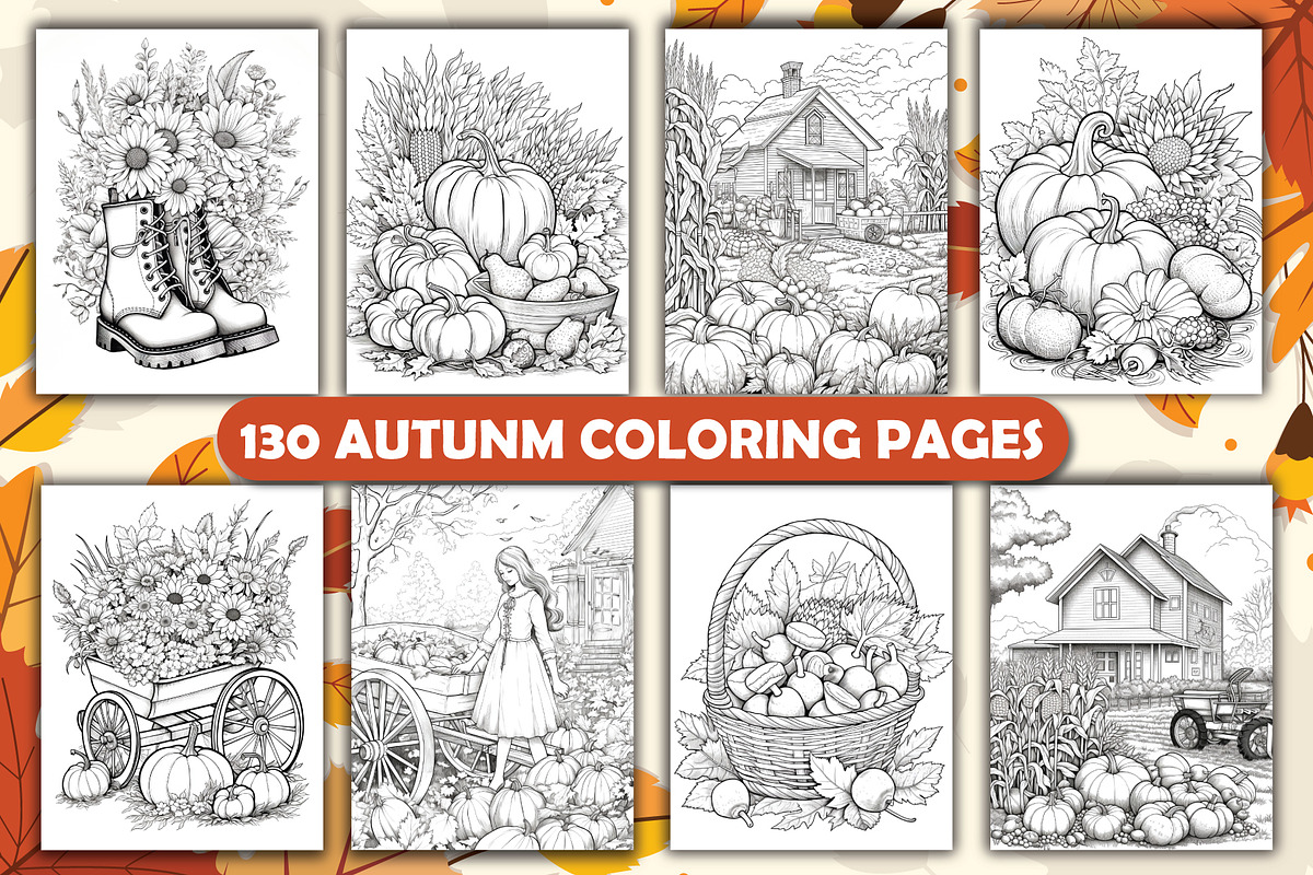 Autunm Coloring Pages, an Illustration by Design House (Photo 1 of 2)