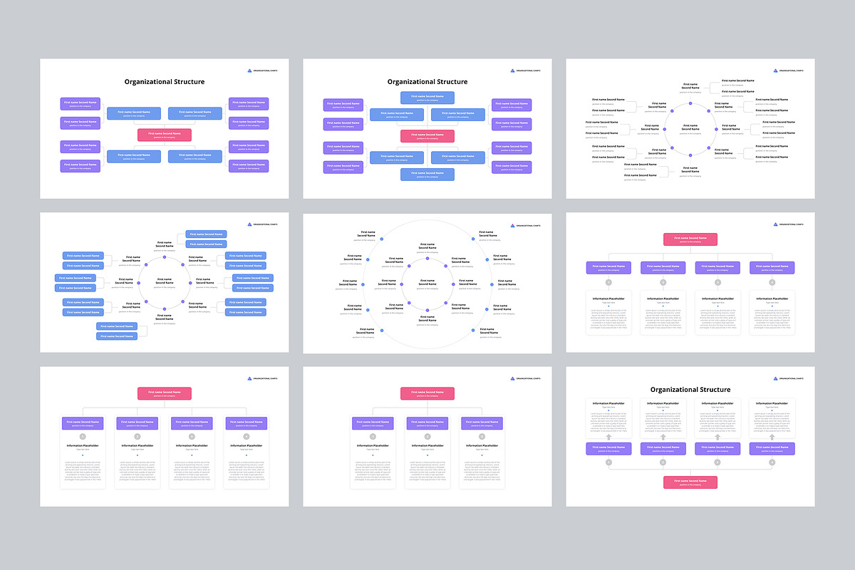 Org Charts PowerPoint Templates, a Presentation Template by HiSlide.io