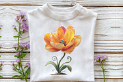 Whimsical Tulip Flower Clipart, an Illustration by OK Design (Thumbnail 5 of 6)