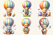 Easter Bear Hot Air Balloon Clipart, an Illustration by DreamCafeArt (Thumbnail 3 of 6)