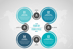 Four by Four Cycle Infographic, a Templates & Theme by h.utomo