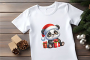 Christmas Panda. T-Shirt, PNG., an Animal Illustration by KENO Mascots (Thumbnail 3 of 8)