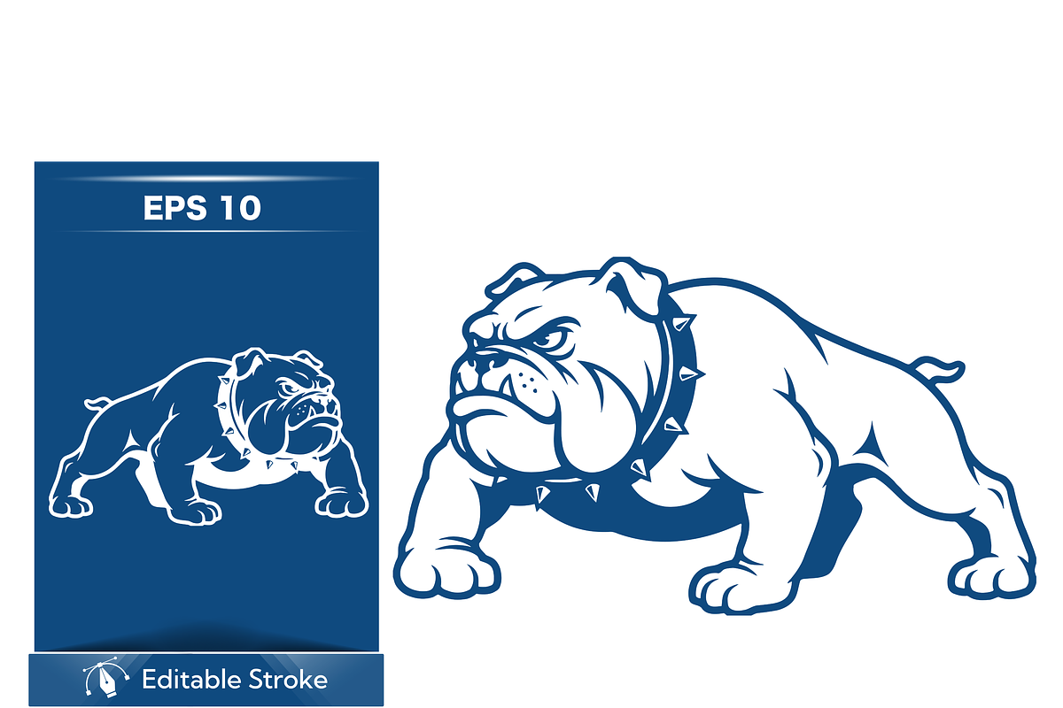 Fierce Bulldog Mascot Vector, an Object Illustration by CarWrap design (Photo 2 of 4)