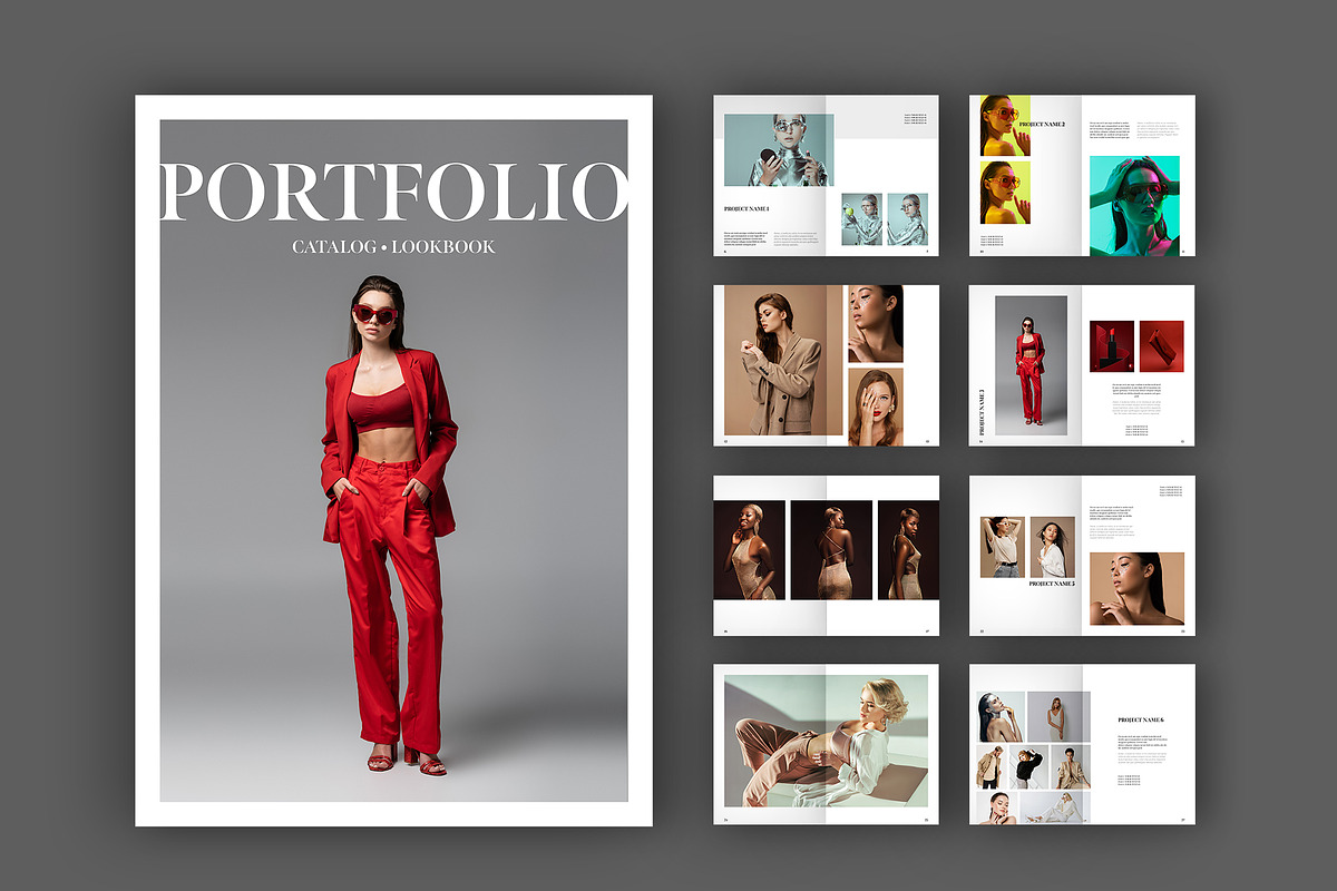 Minimalist Portfolio Layout (A4+US), a Brochure Template by tomsarraipodesign (Photo 1 of 2)