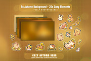 Cozy Autumn Bear Stream Package, a Graphic by TheDoodleSweets (Thumbnail 6 of 7)