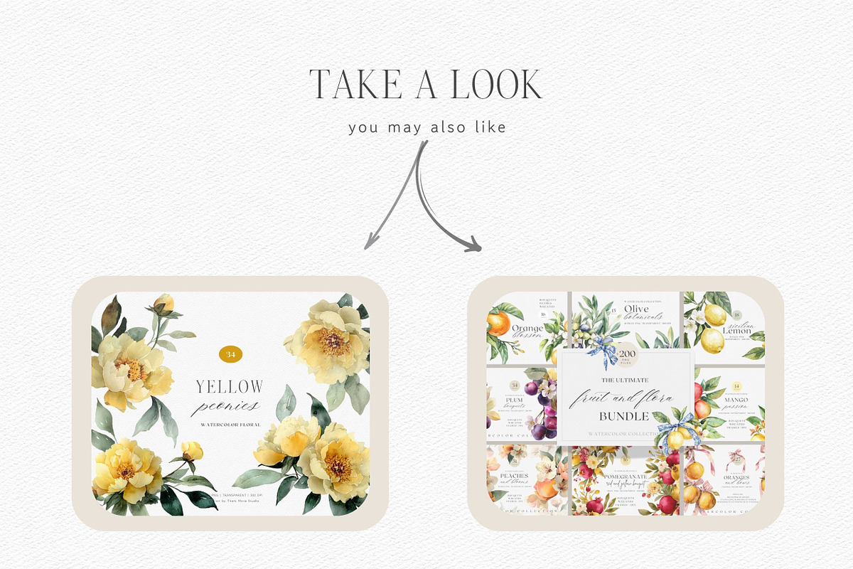 Watercolor Mandarin Clipart Set, a Decorative Illustration by ThaismotaCreativeCo (Photo 12 of 13)