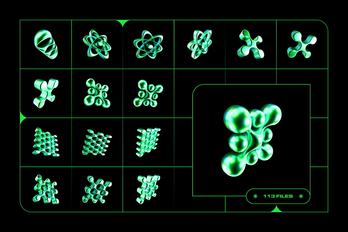 Y2K 3D Shapes - 113 illustrations, an Object Graphic by assetpro.design (Photo 6 of 13)