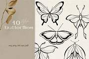 Butterfly clipart svg png dxf, an Animal Illustration by DamriNa art (Thumbnail 1 of 4)