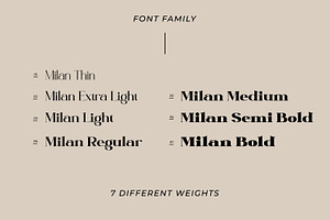 Milan-Serif Font Family