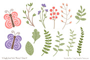 Wildflowers Vector Clipart, an Illustration by Amanda Ilkov (Thumbnail 4 of 4)