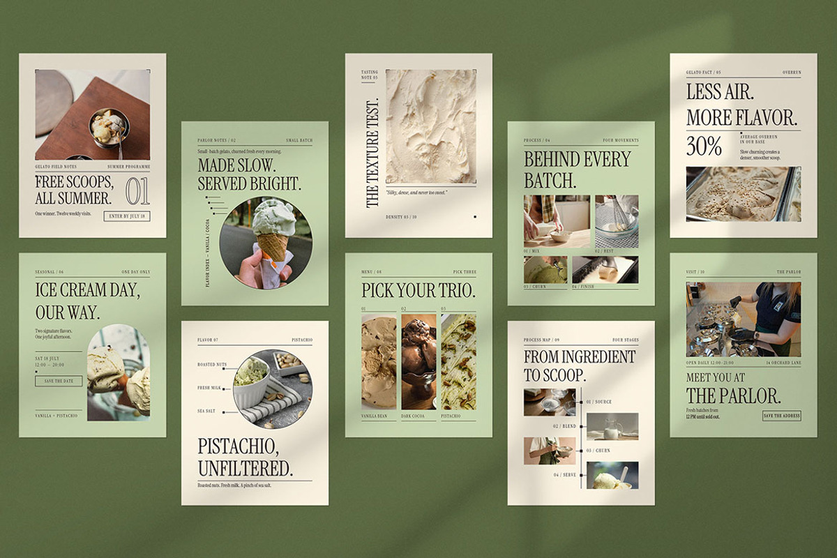 Artisan Dessert Instagram Post Pack, a Social Media Template by Pitchlook.Studio (Photo 2 of 3)