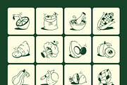 Vegetables Drawing Illustration, an Outline Icon by Vectors Market (Thumbnail 8 of 8)