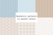 Geometric patterns in pastel colors, a Pattern Graphic by Lyolya Profitrolya (Thumbnail 1 of 7)