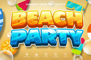 Beach Party Editable Text Effect