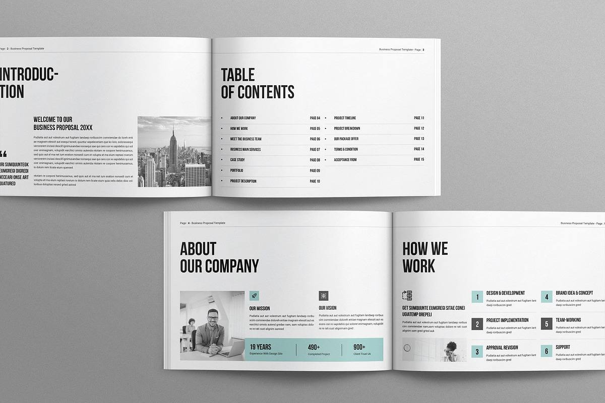 Business Proposal Template Landscape, a Brochure Template by Work-Envance (Photo 2 of 7)