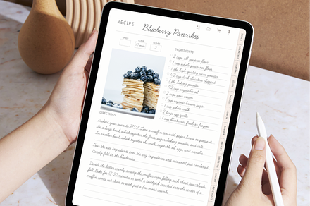 Digital Recipe Book for GoodNotes