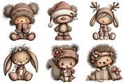 Whimsical Christmas Woodland Animal, an Illustration by Craft Nest (Thumbnail 4 of 9)