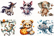 Halloween Mummy Animals Clipart, an Illustration by OK Design (Thumbnail 4 of 5)