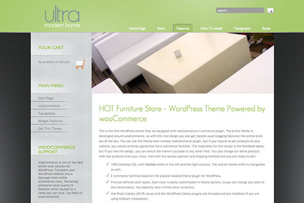 Hot Furniture Store, a WordPress Template by hot-themes (Photo 5 of 5)