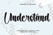 Understand | Script Font, a Handwritten Font by Scratchones (Thumbnail 1 of 8)